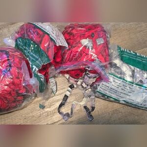 Mill End 400s Red/Black Silver/Black Edging Yarn Sewing Craft Bundle